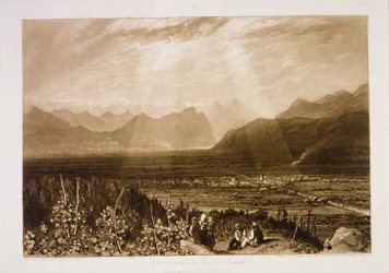 Chain of Alps from Grenoble to Chamberi, from the 